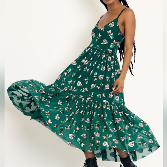 Blackmilk Dresses & Skirts - 🌿 Blackmilk Super Mario Pirahna Plant Shiny Midaxi Dress Womens XXL Stretch Fit